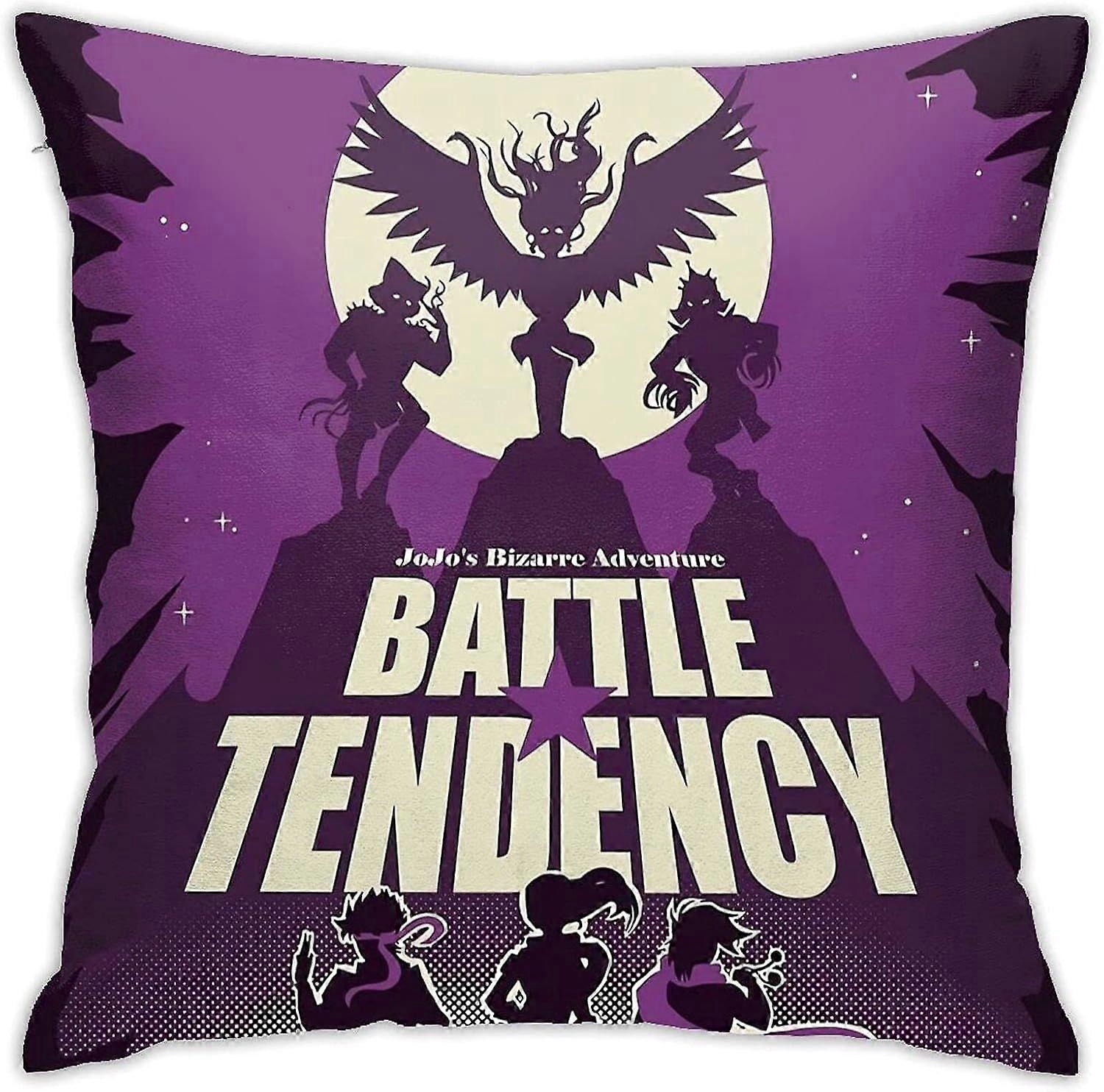 y1419バトルテンデンシーアニメ枕両面スタイリッシュな印刷スロー枕ケースソフト枕カバー寝室ソファ装飾クッションカバー18 "18" in -T