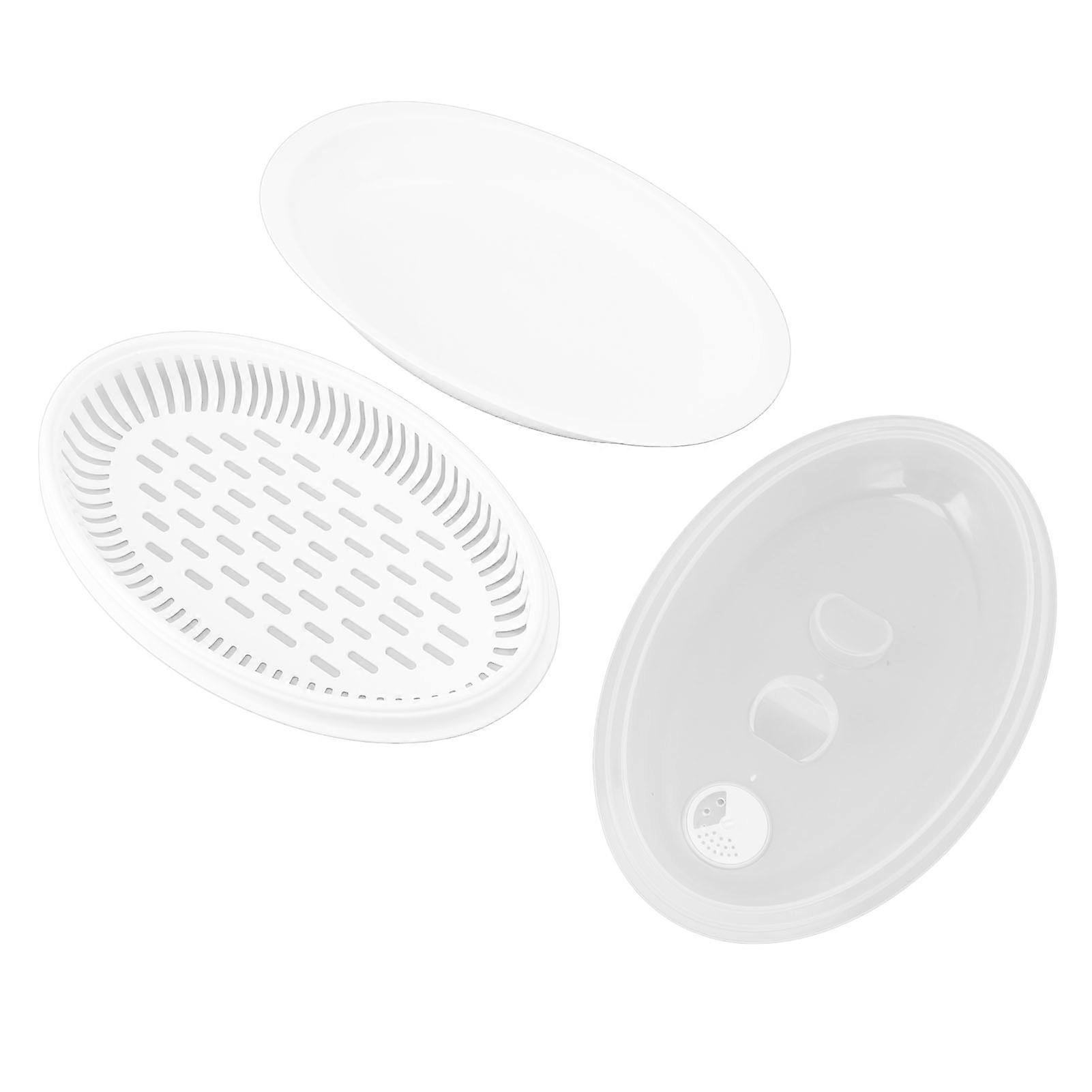 Vegetable Fish Steaming Holder PP Large Size Multifunctional Oval Vegetable and Fish Steaming Palte 