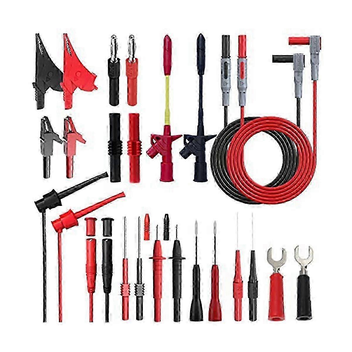 24 Pcs Multimeter Test Leads Set with Alligator Clips, Insulation Piercing Test Clip and Test Probe
