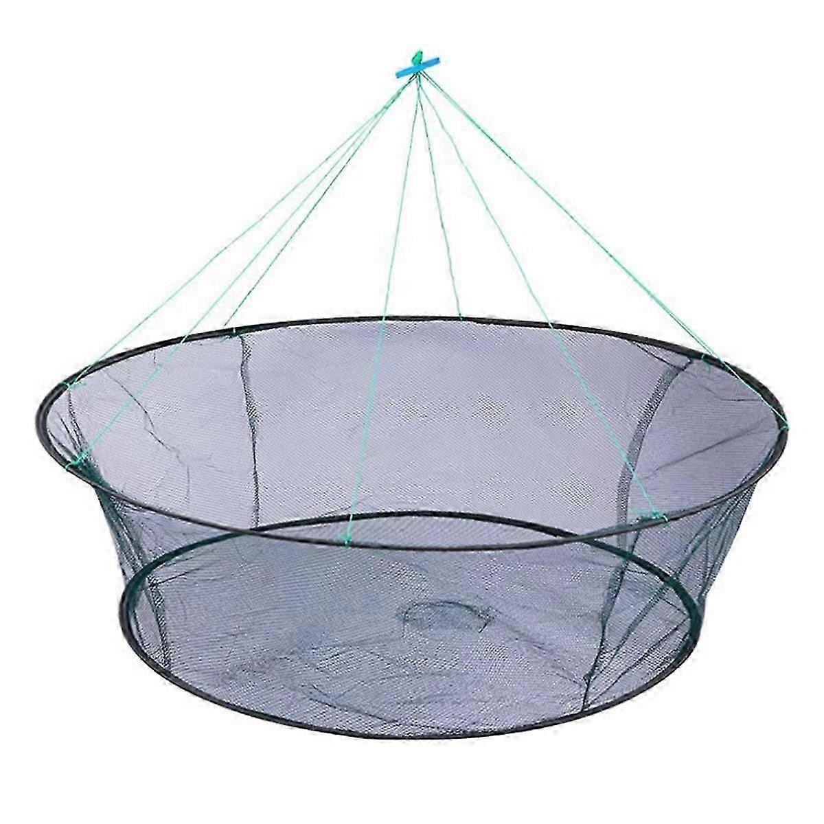 Filet de pêche pliable et portable avec corde