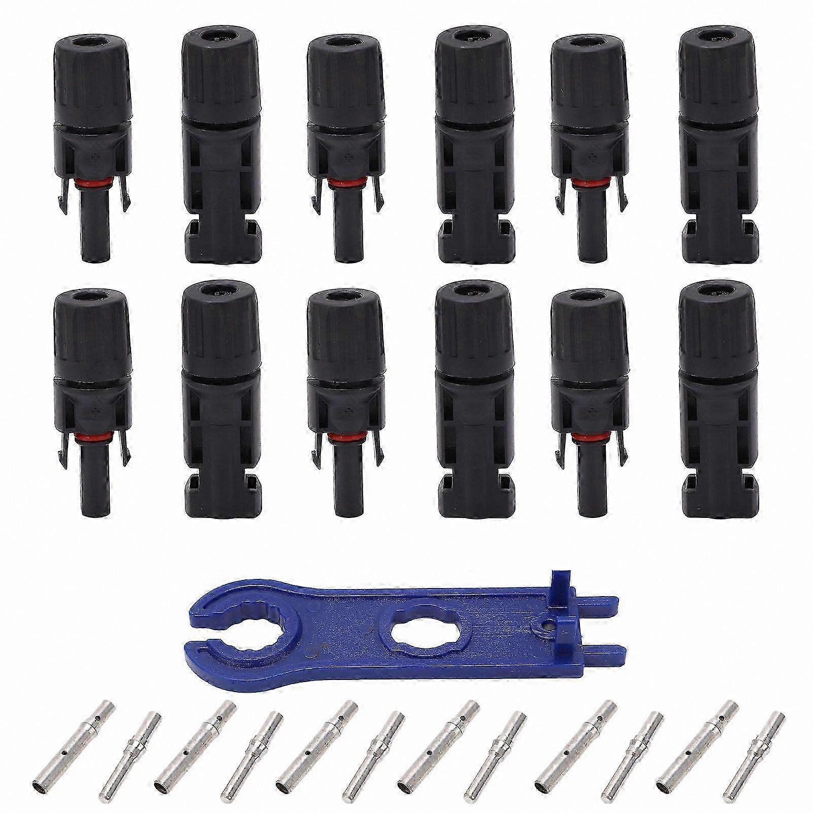 Durable 12-Piece MC4 Photovoltaic Connector Set for Solar Applications