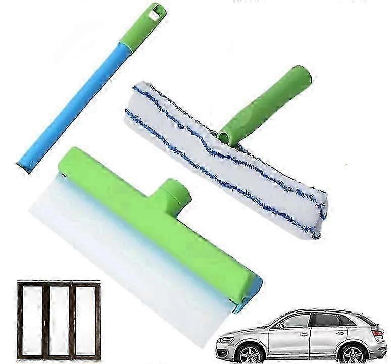 Window Squeegee with Spray for Shower Glass All-Purpose Window Cleaner