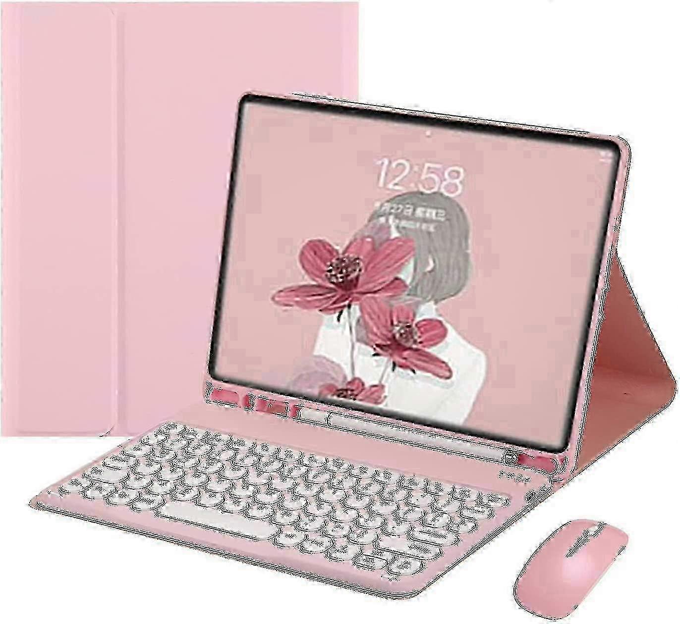 iPad Air Keyboard Case with Touchpad - Round Keycaps & Adjustable Stand