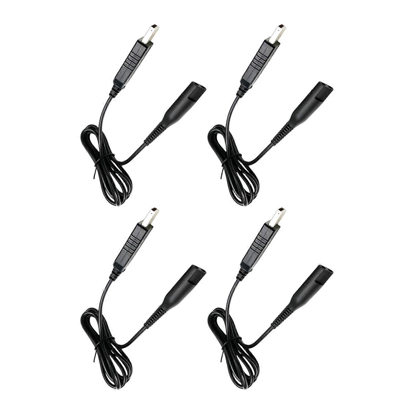 2 Pack Practical Charging Wire Charging Cable Suitable for Shavers 1.2M Reinforced Joints PVC Texture Secure Charging Multicolor