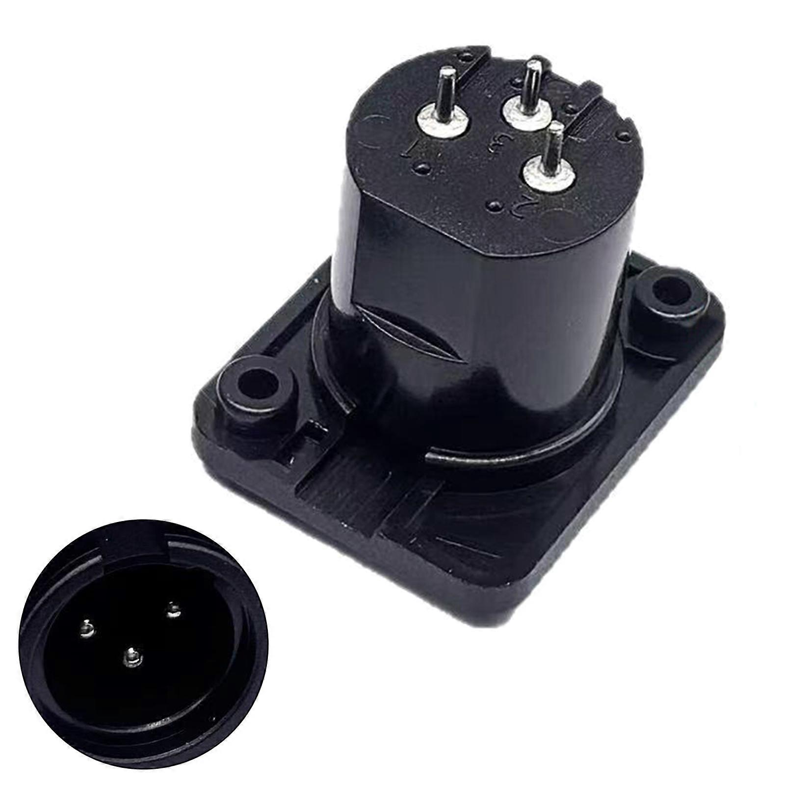 3Pin XLR Auditory Adapter Straight Terminal Panel Mounted Connector ABS Alloy Shielding Quick Install Multicolor