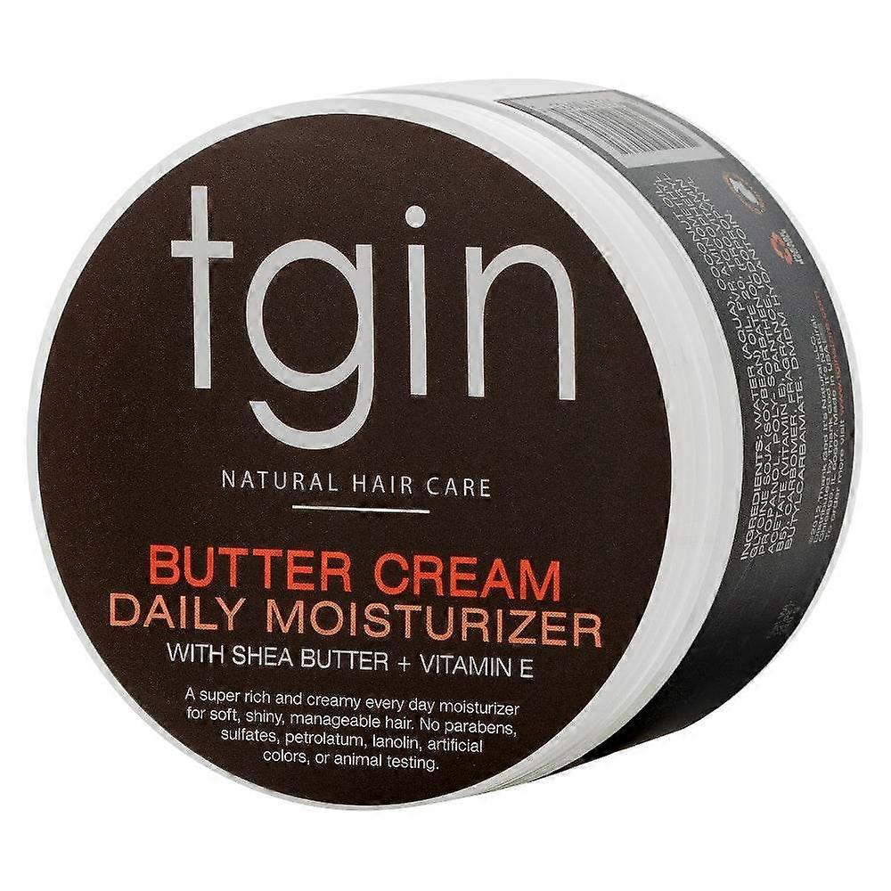 Tgin Butter Cream 日常保湿霜，含乳木果油和维生素 E，12 盎司