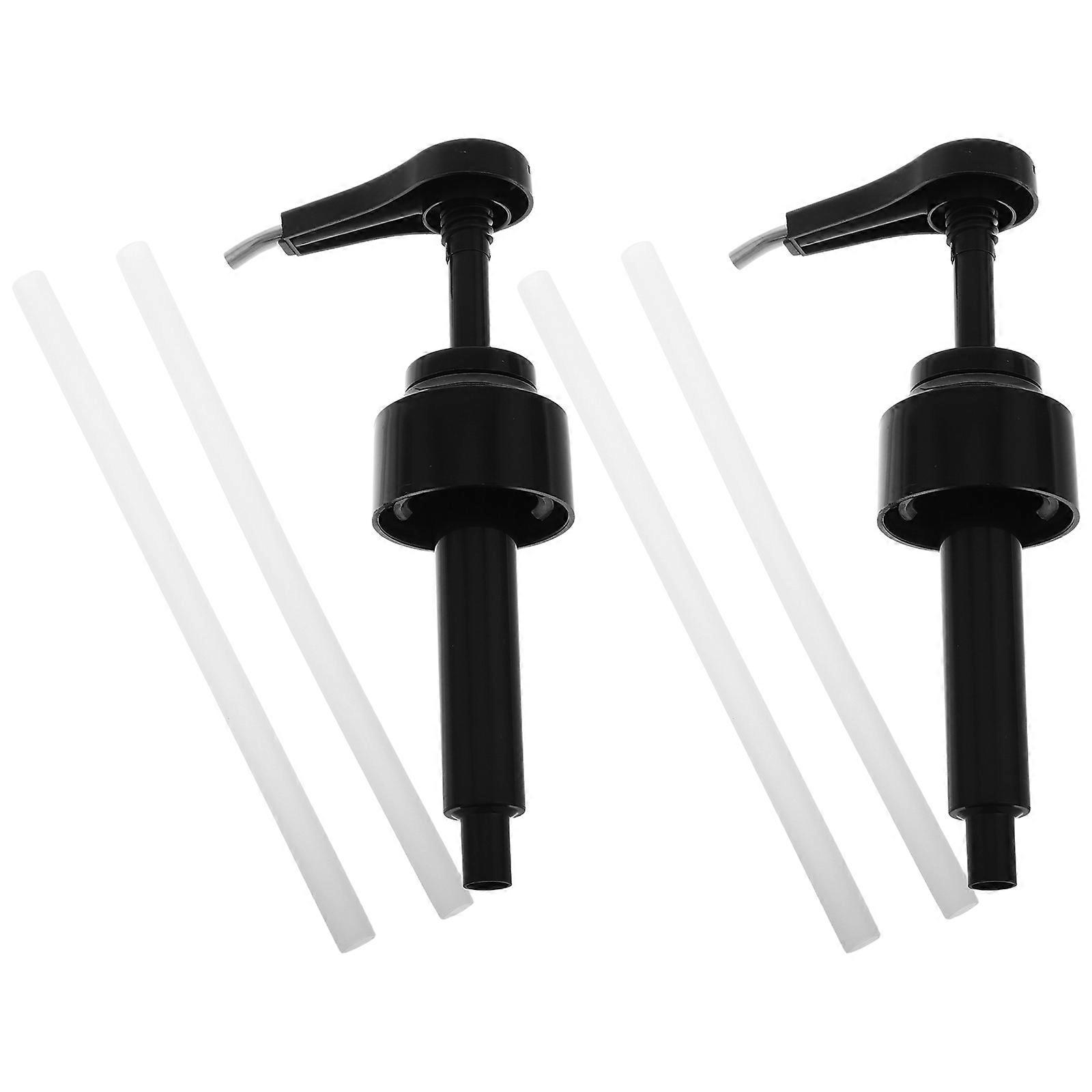 Oyster Sauce Pump Dispenser for Kitchen Use with Squeeze Nozzle 2Pcs Set