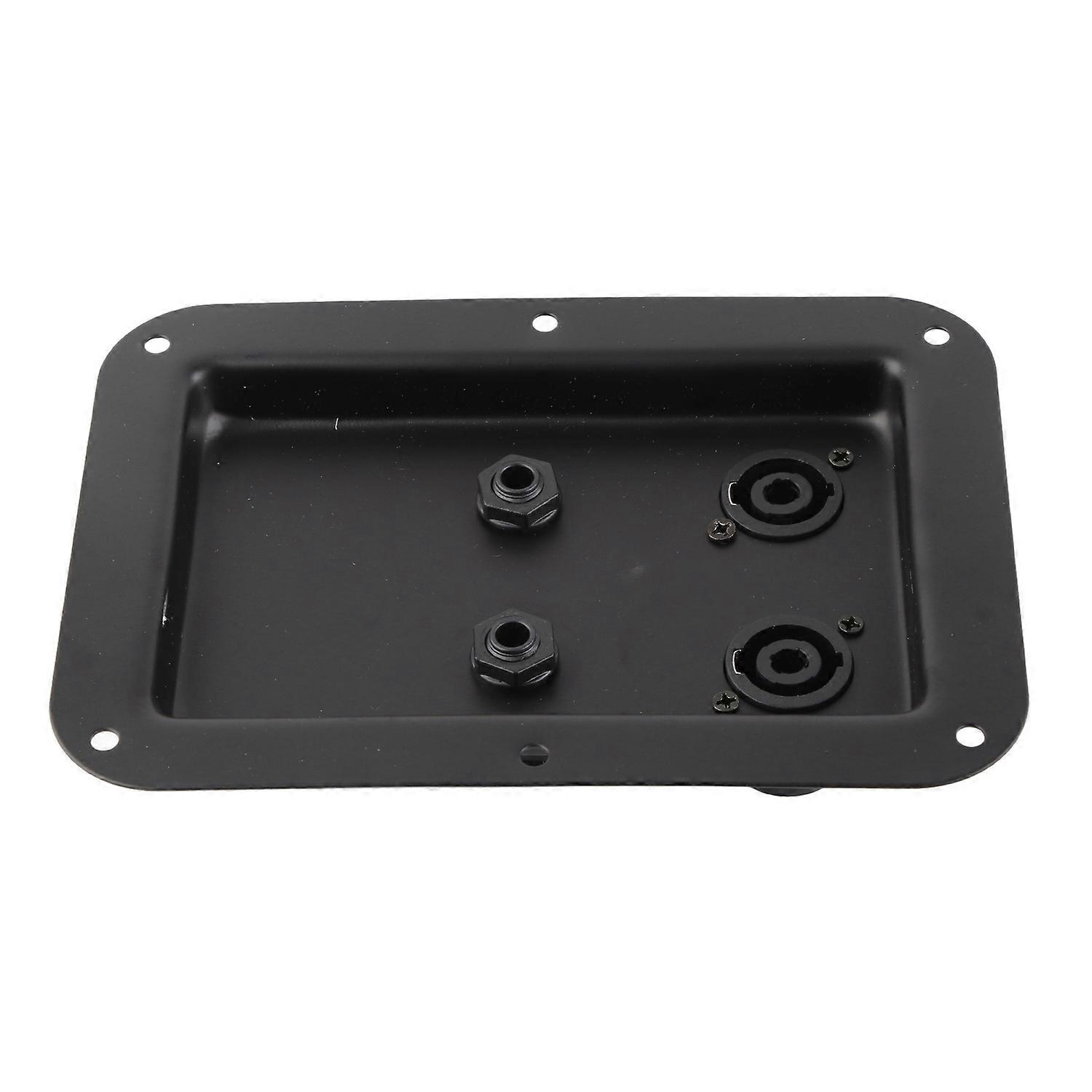 Junction Box 4 Core Socket Jack Plate Dual 6.35 Plug Speaker Junction Box for Stage Sound and Record