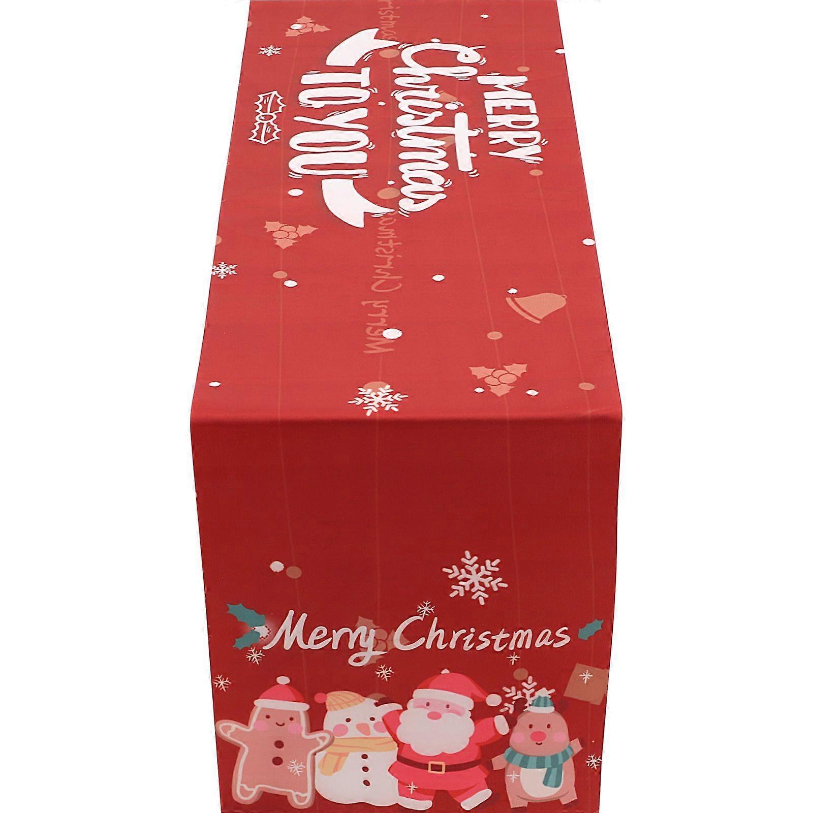 Christmas Theme Design Tablecloth Xmas Decorative Table Runner for Party