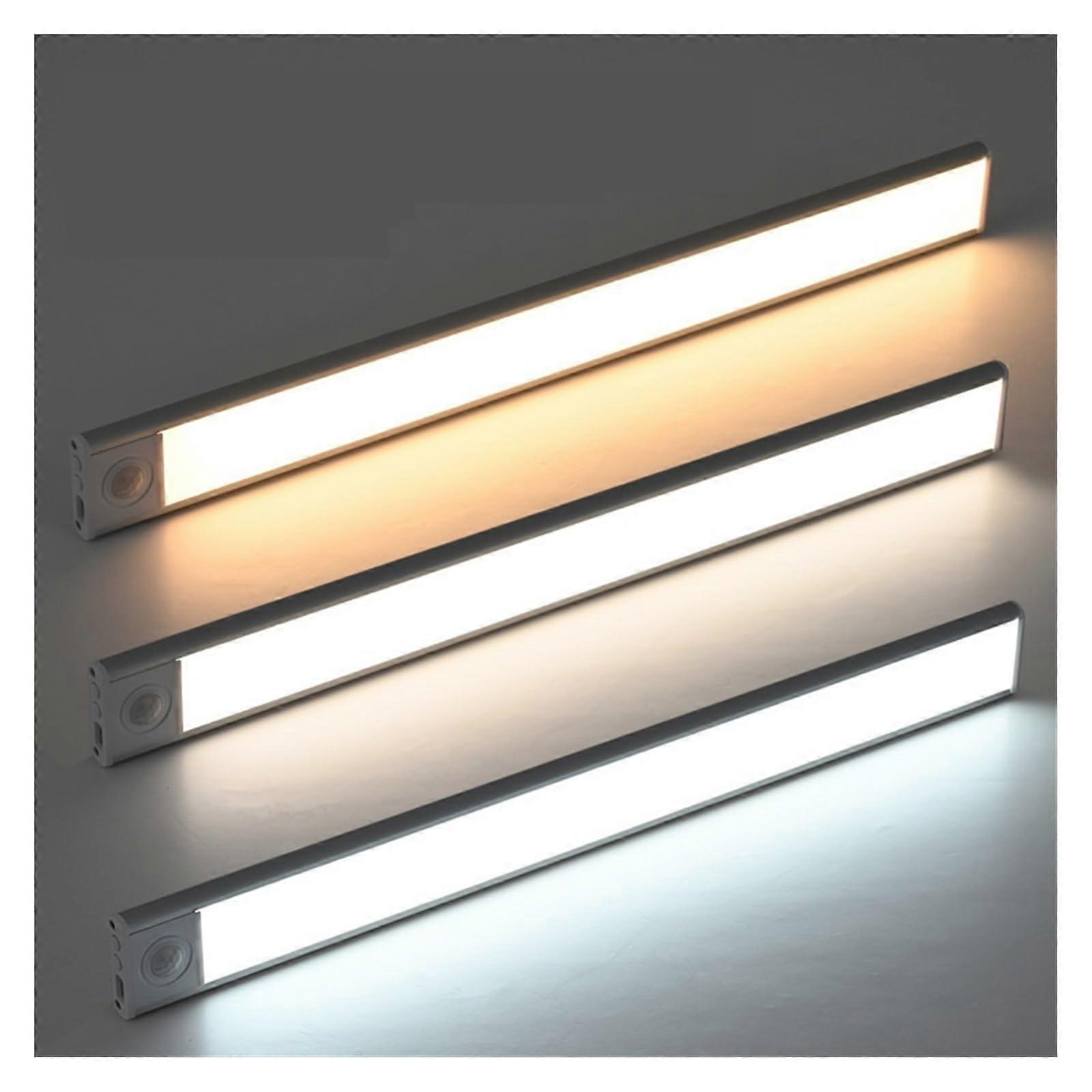 Ultra Thin Rechargeable LED Motion Sensor Light Strip Magnetic SelfAdhesive For Wardrobe And Wine Storage 40CM Black