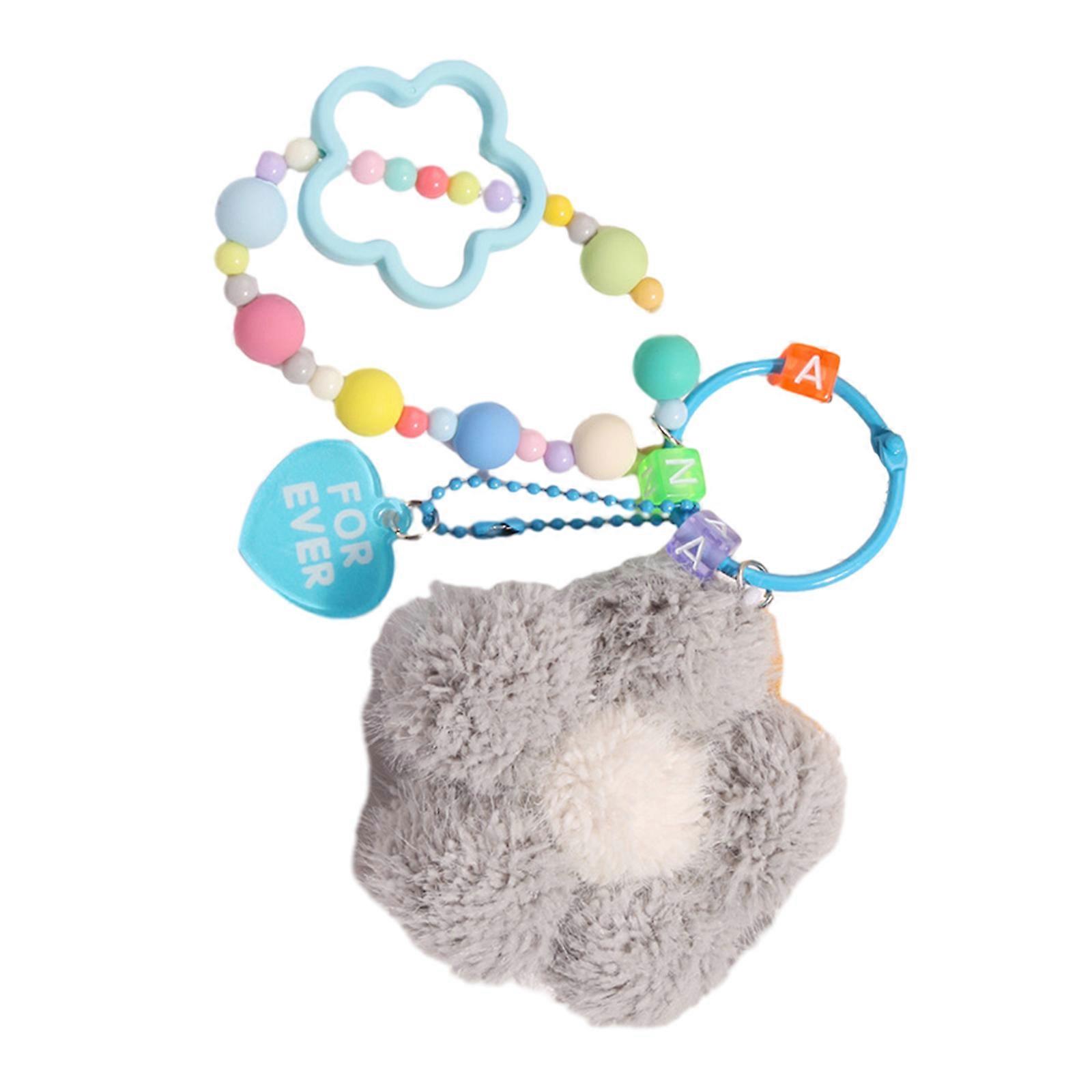 Plush Flower Dolls Keychain Plush Flower Keychains Plush Keyrings Fashion Accessory Dolls Pendant Plush Material for Kid  Blue