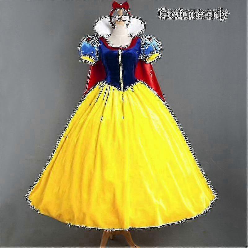 Adult Cosplay Dress Snow White Girl Princess Dress Women Adult Cartoon  Princess Snow White Halloween Party Costume K