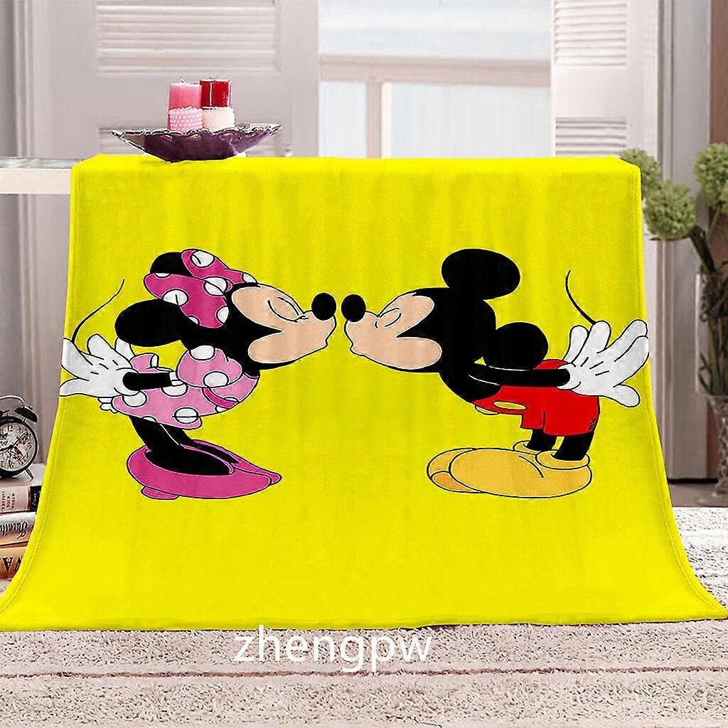 Disney Cartoon Mickey Minnie Mouse Fleece Blanket Throw Flannel Sofa Bedding UK