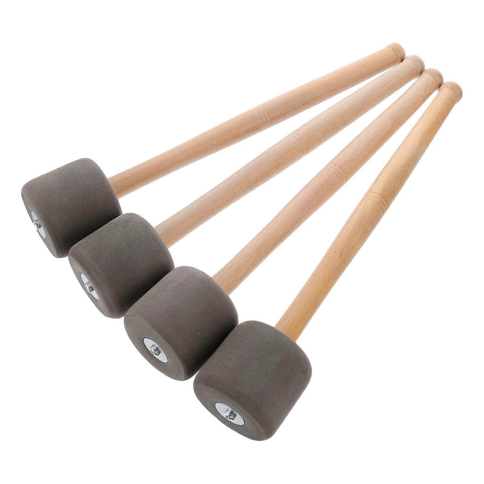 Big Drum Hammer Drumstick with Wood Handle for Bass Drum 4Pcs Pack