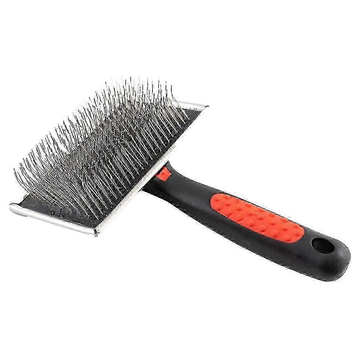 Extra Long Pin Flat Slicker Brush For , Removes Loose Fur And Tangles, Tuffer Than Tangles