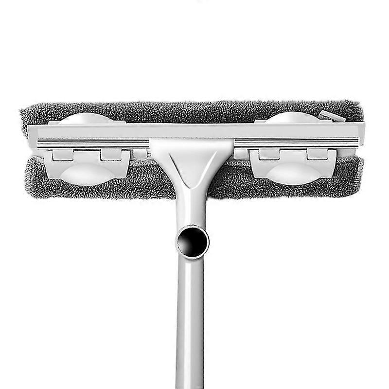 Long Handle Cleaning Brush Window Cleaner Glass Squeegee Telescopic Rod Rotating Head with Cleaning
