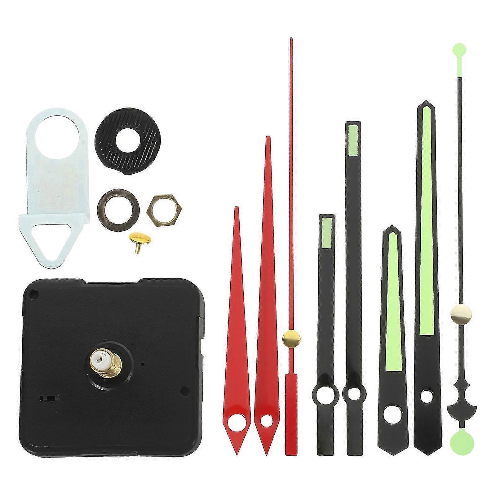 1 Set Glow In The Dark Clock Hands and Clock Mechanism Clock Hands and Motor Kit
