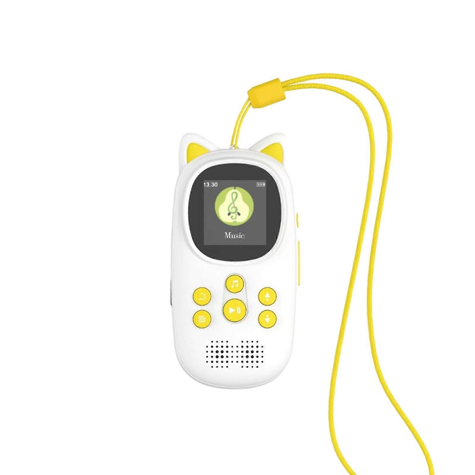 Interact Kids Music Player BT5.0 Wireless 32GB Memory Alarm Clock Kids Auditory Device  Yellow