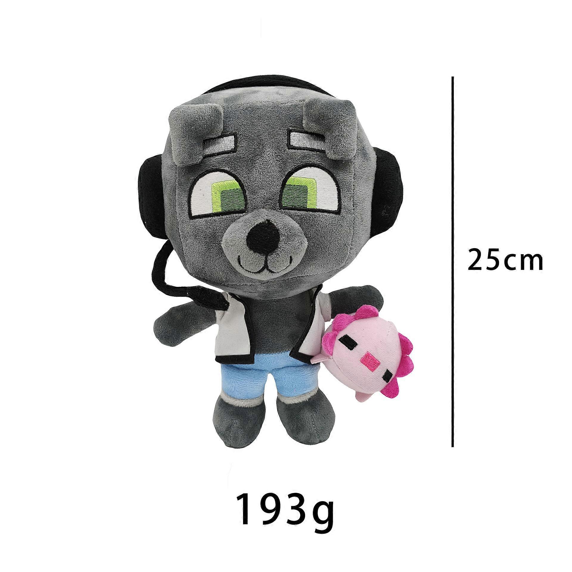 bobicraft gitd wolf plush wolf plush toy with headphones