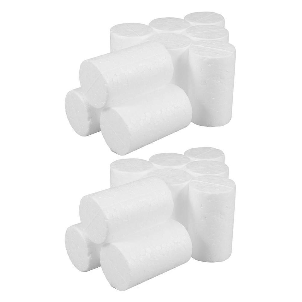 20Pcs White Foam Cylinders for DIY Crafting Polystyrene Cylinder Shapes