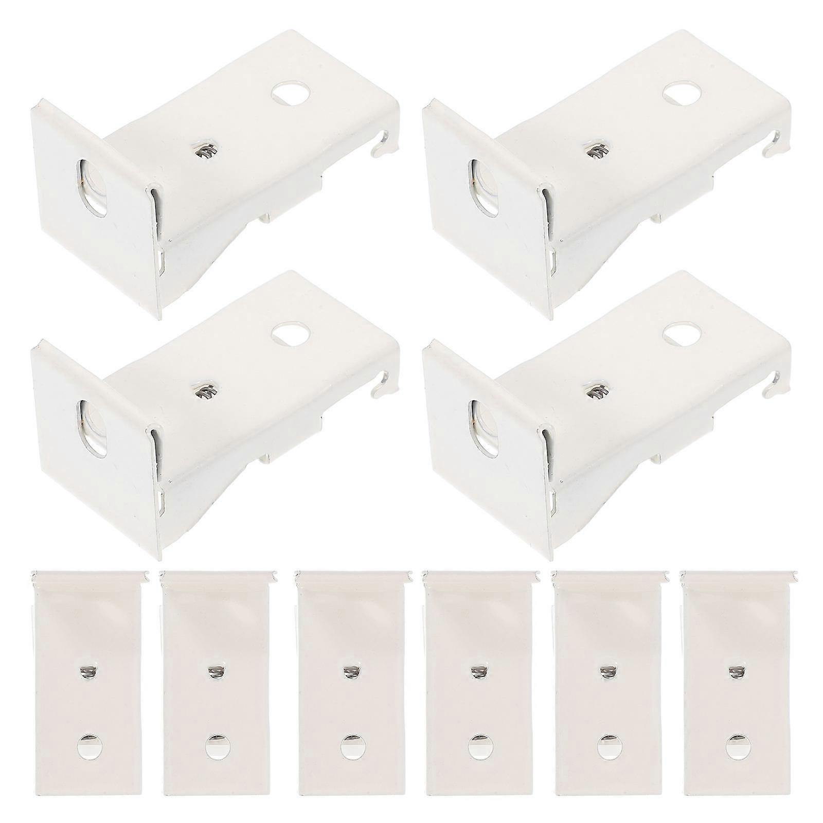 Curtain Track Accessories White ABS for Adjustable Length 12Pcs Brackets