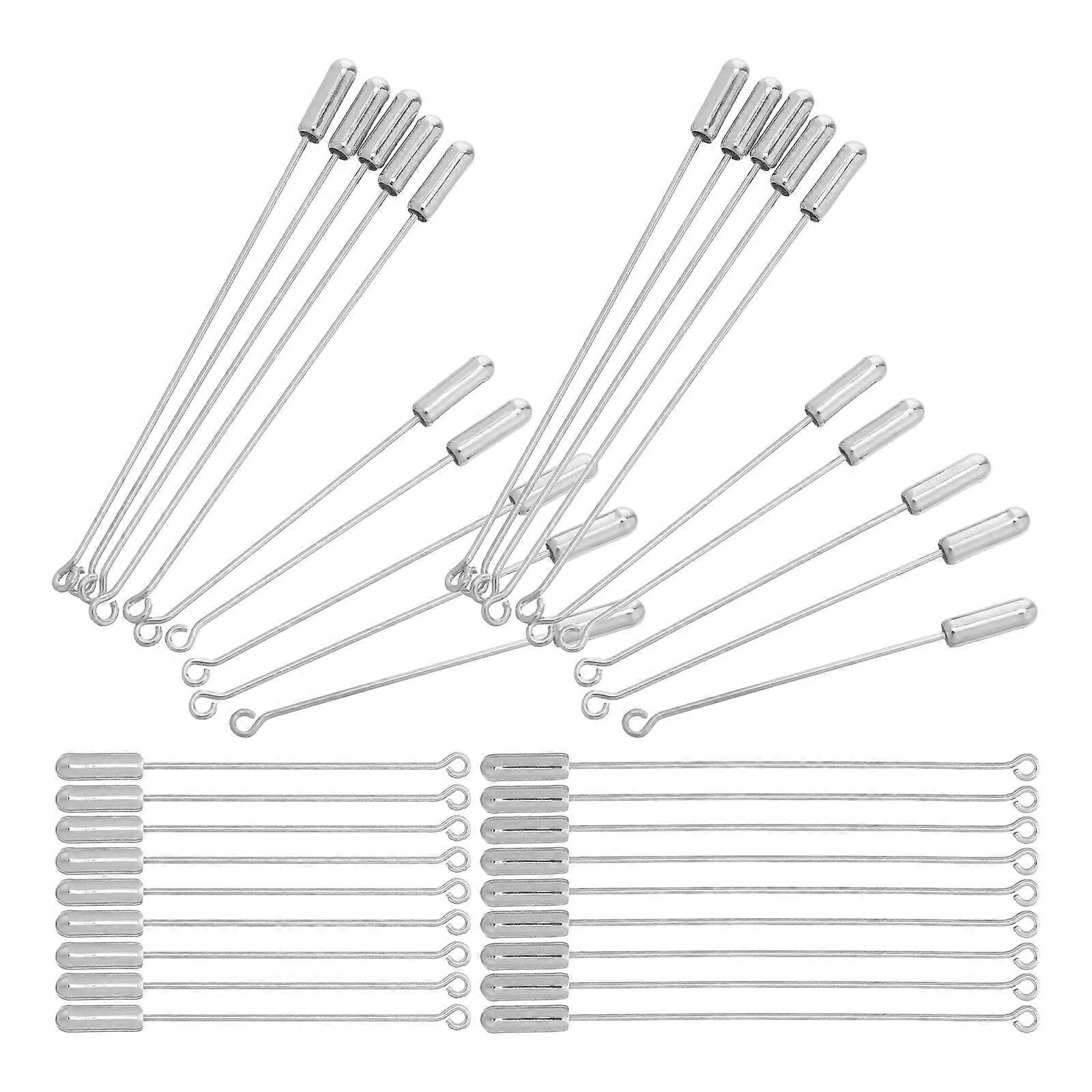 Metal Stick Pins Silver Brooch for DIY Jewelry Making with 40Pcs Quantity