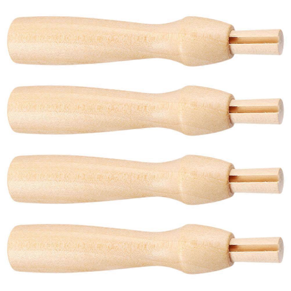 Wood Handles for Felting Needles Replacement 4Pcs Handheld Handle Tools