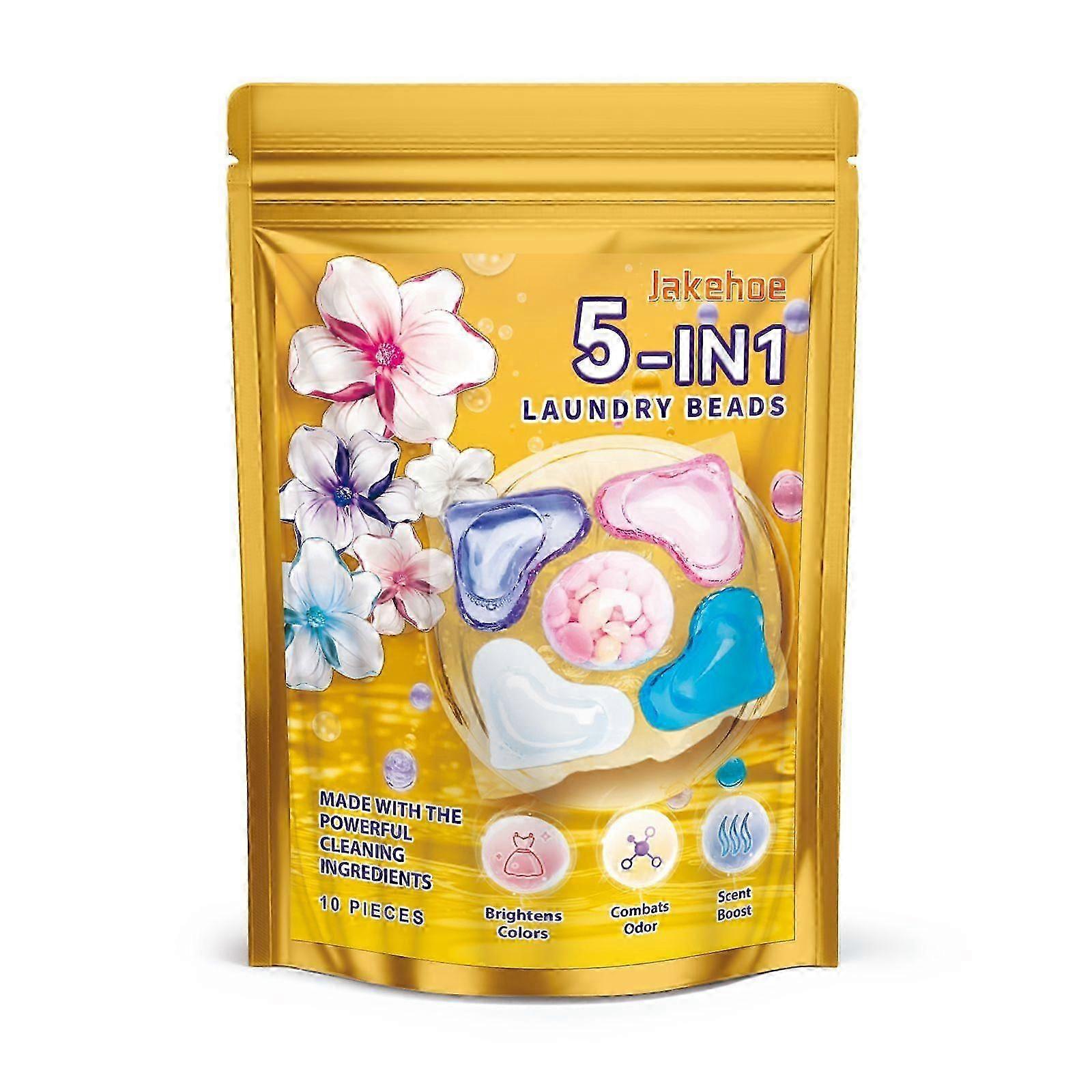 5in1 Laundry Beads for Stain Removal  Freshness | Safe for All Fabrics, Odor Control, Microbial Reduction, Easy  EcoFriendly Wash