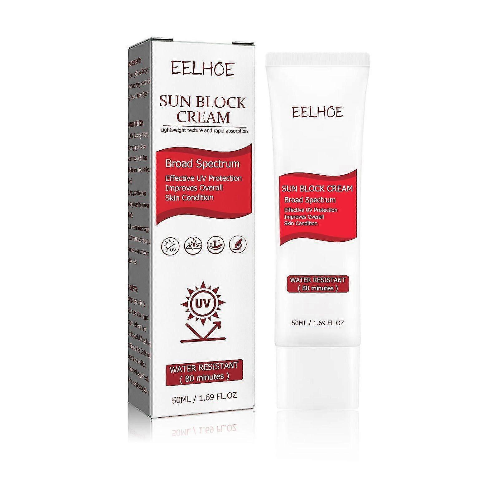 Sun Block Cream, Summer Outdoor Protection Refreshing Non-Sticky Uv Isolation Moisturizing Protective Cream