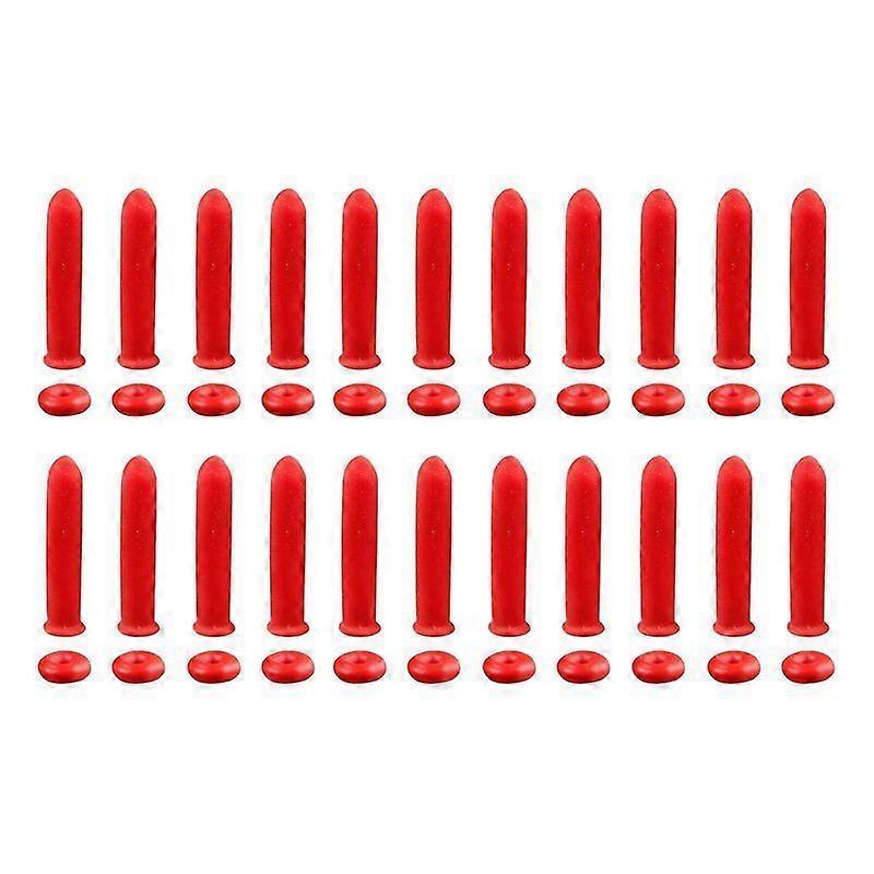 100pcs Open Tube Sealing Preserving Caulk Saving Cap Latex Elastic Durable Sealer Saver Reusable Versatile Red Glue Bottles