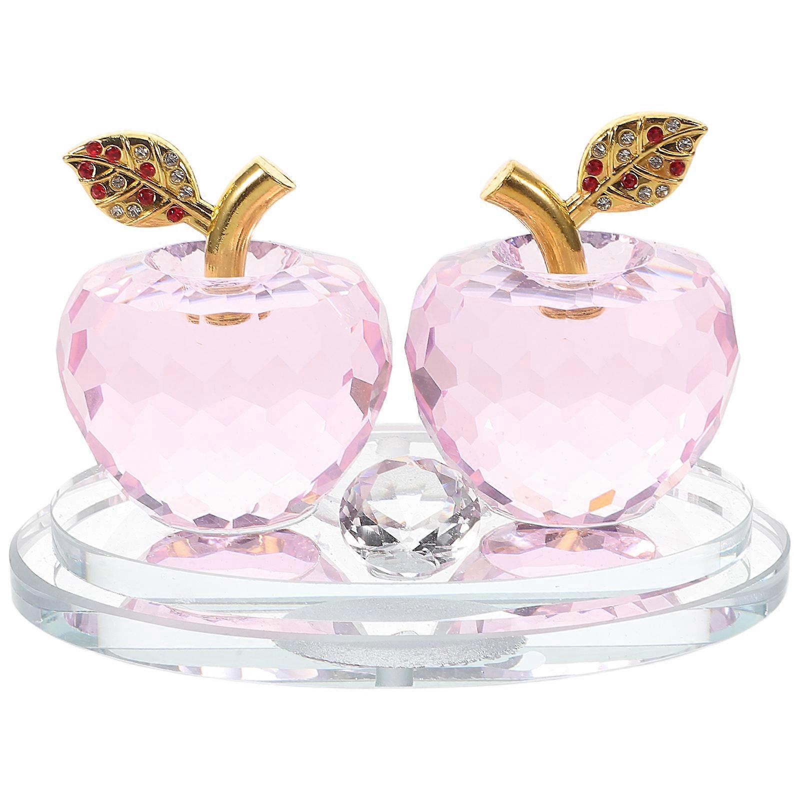 Glas Apple Modell Bil Instrumentpanel Ornament för Bil Aromaterapi Dekor