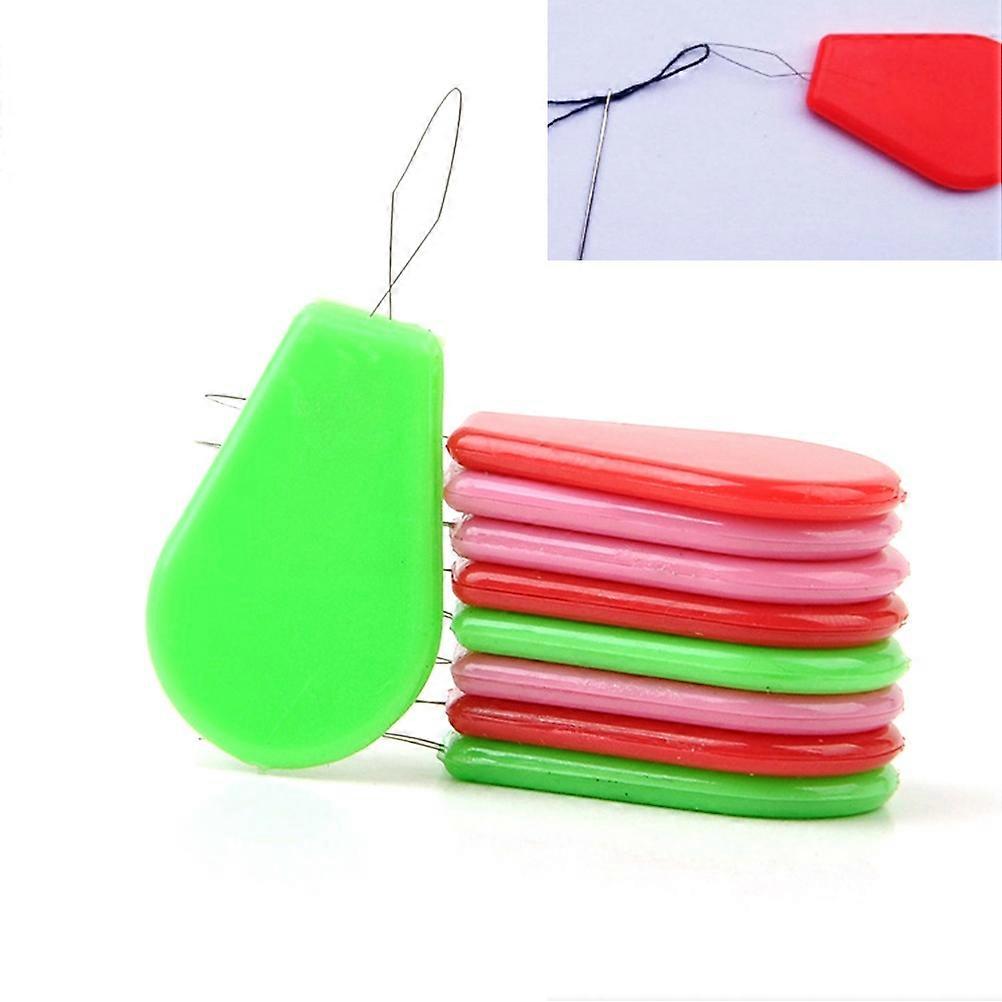 Needle Threader Stitch Plastic Wire Loop Tool for Threading 60Pcs Mixed Colors