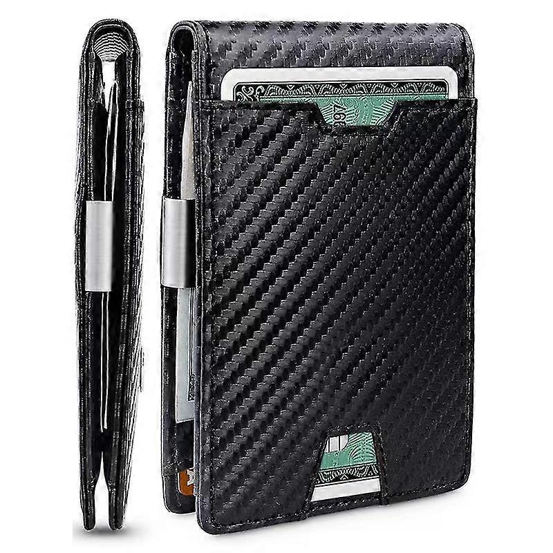 الرجال محفظة ضئيلة مع المال كليب أوستن rfid منع حامل بطاقة الائتمان Bifold للرجال مع هدية مربع