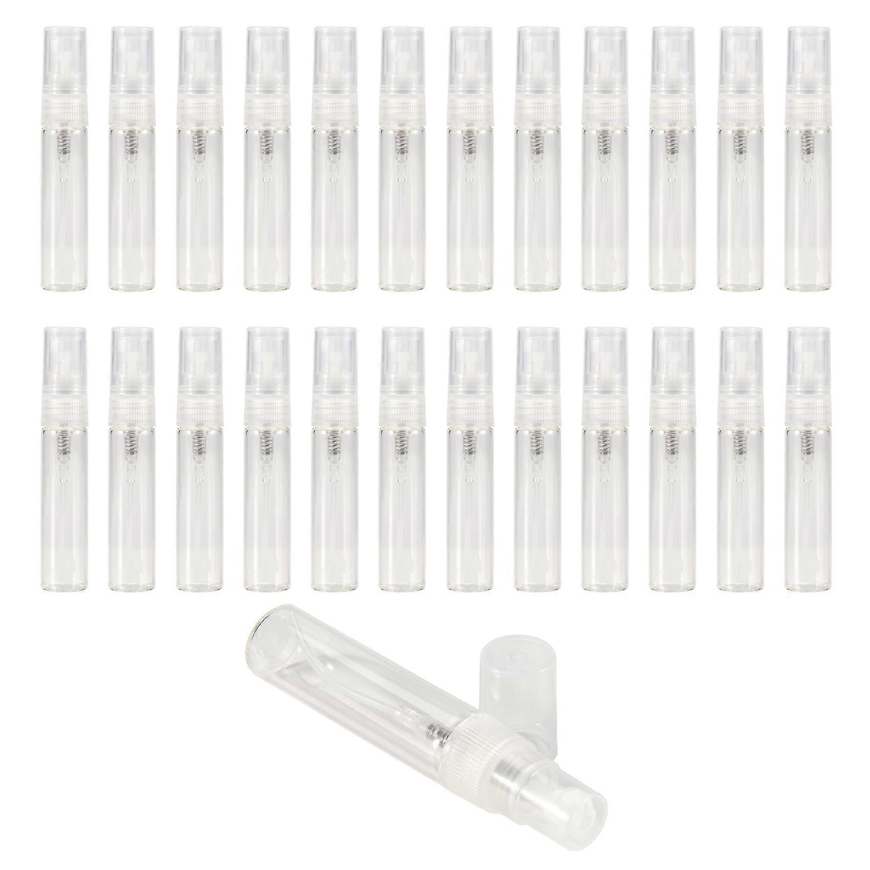 25Pcs Mini 5Ml Glass Refillable Travel Perfume Empty Bottle Atomizer Pump Spray