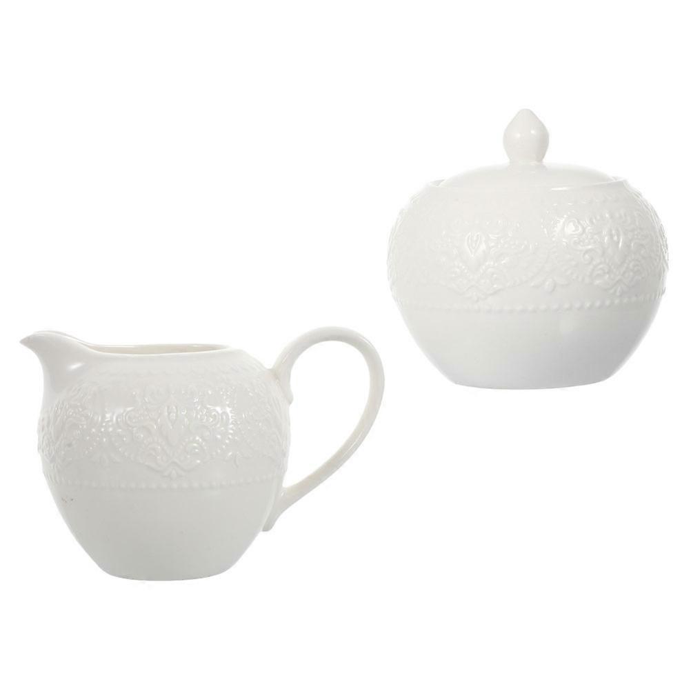 2Pcs Milk Pot Ceramic Coffee Cup for Home Use with Sugar Jar