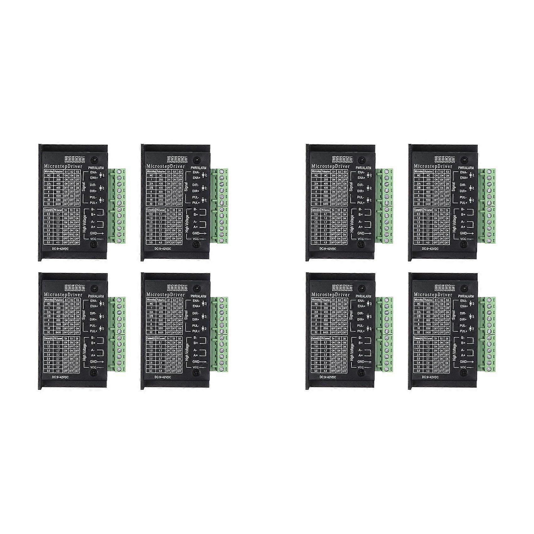 TB6600 Stepper Motor Drivers, 8Pack 4A Stepper Driver Controller CNC Digital Mini Step Driver for 42/57/86 Stepper Motor