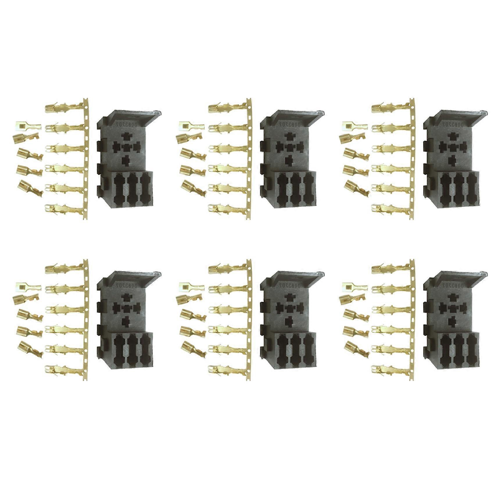 6X for Car Rv Yacht Relay & 3 Fuse Base Kit - 4, 5 Pin & Flasher Relays Ato Fuses Holder Socket Box