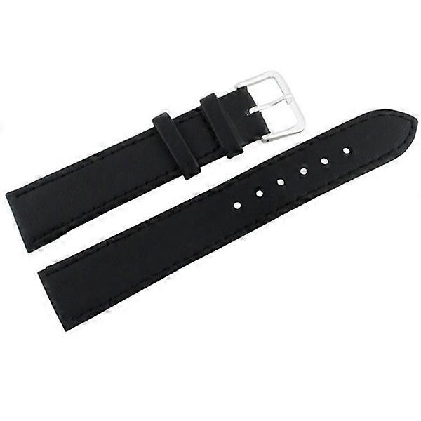 Professional Watch Strap in PU Leather Black 20MM