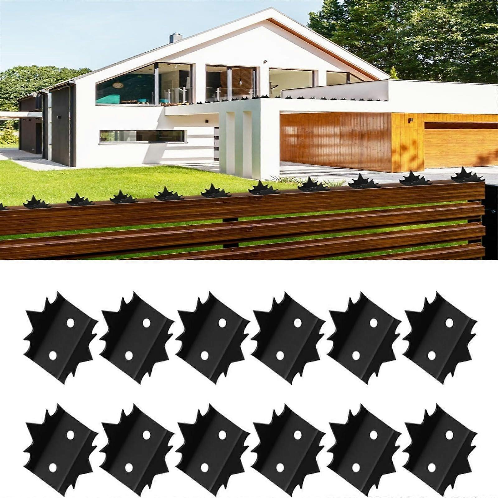 Anti Climb Security Spikes 24pcs Rust Proof Metal Bird Deterrent for Fence Wall Garden Home