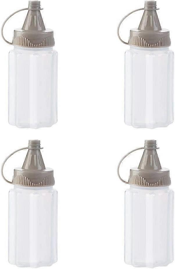 4pcs Leakproof Mini Sauce Containers with Lids, Small Plastic Condiment Storage Jars for Travel