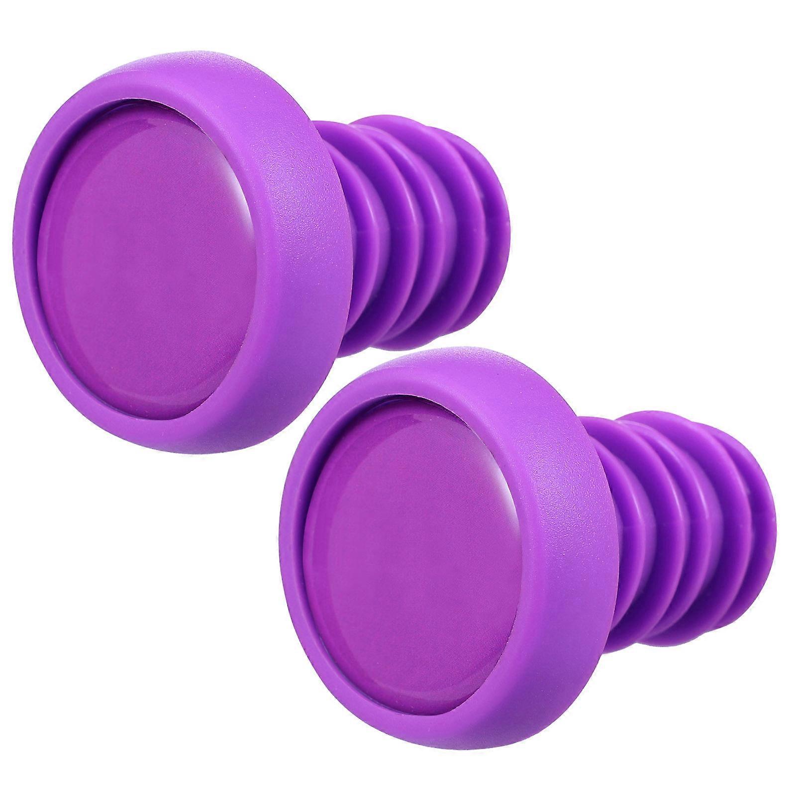 Handlebar Plug Set 1 Pair Expandable Plastic Insert For Cyclists Bicycle Maintenance Round Design