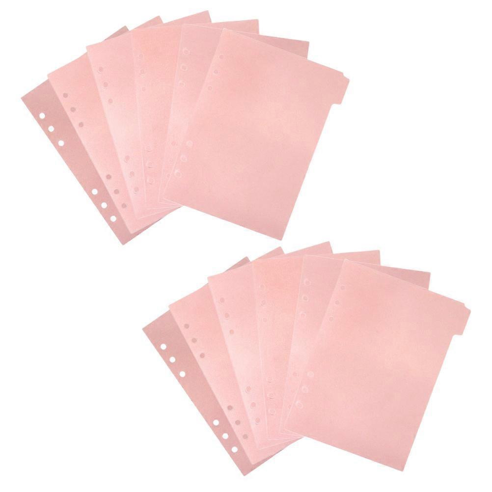 Pink Binder Dividers for Notebook with Tabs 2Sets PP Page Markers