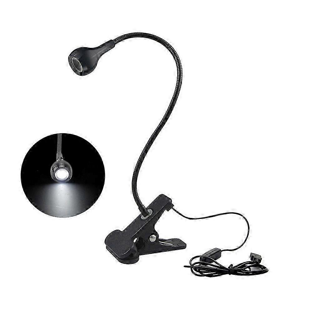 25-26 USB Rechargeable Clip-on Desktop LED Light Computer Reading Lamp with Button