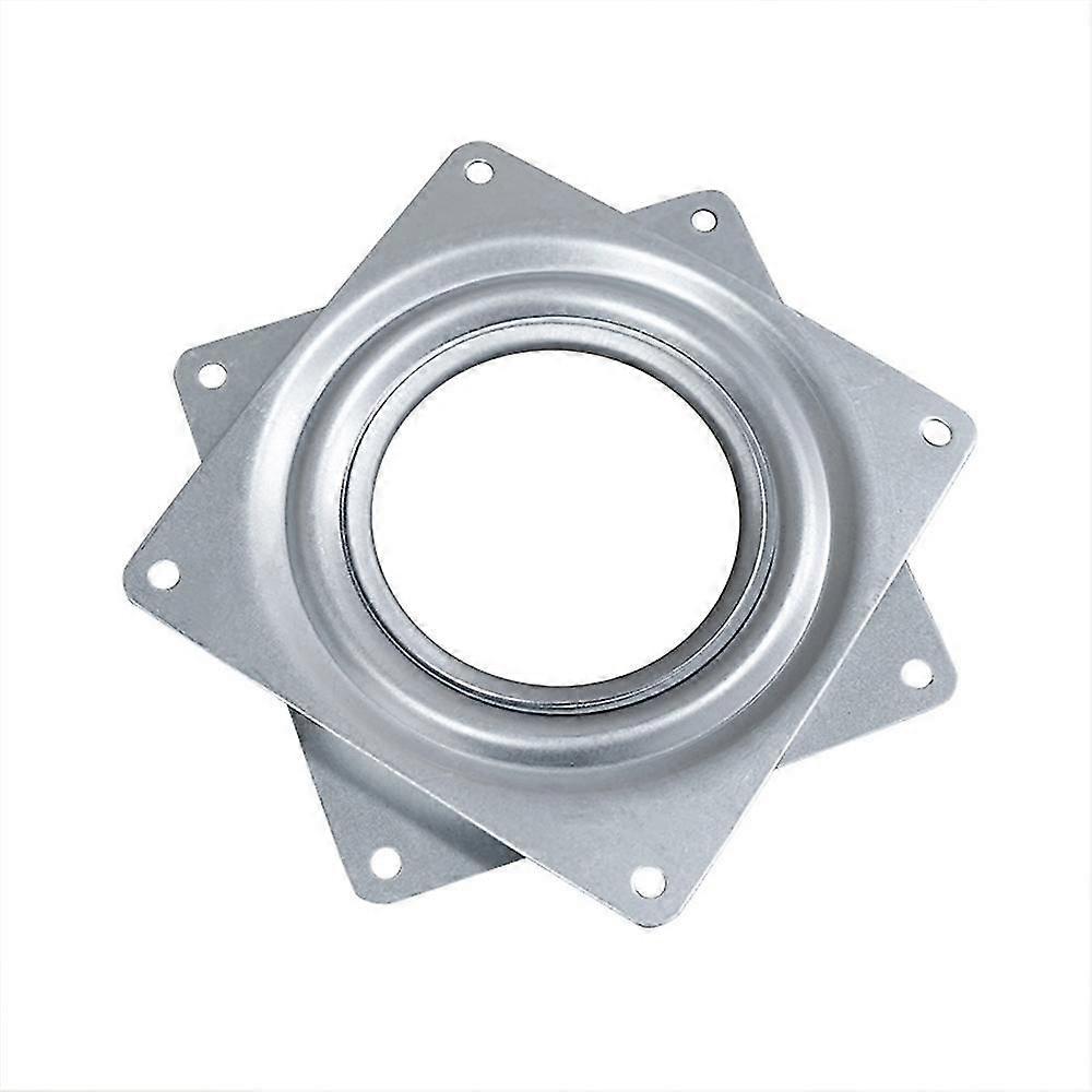 4 Inch Turntable Square Rotating Swivel Plate Base1pcssilver