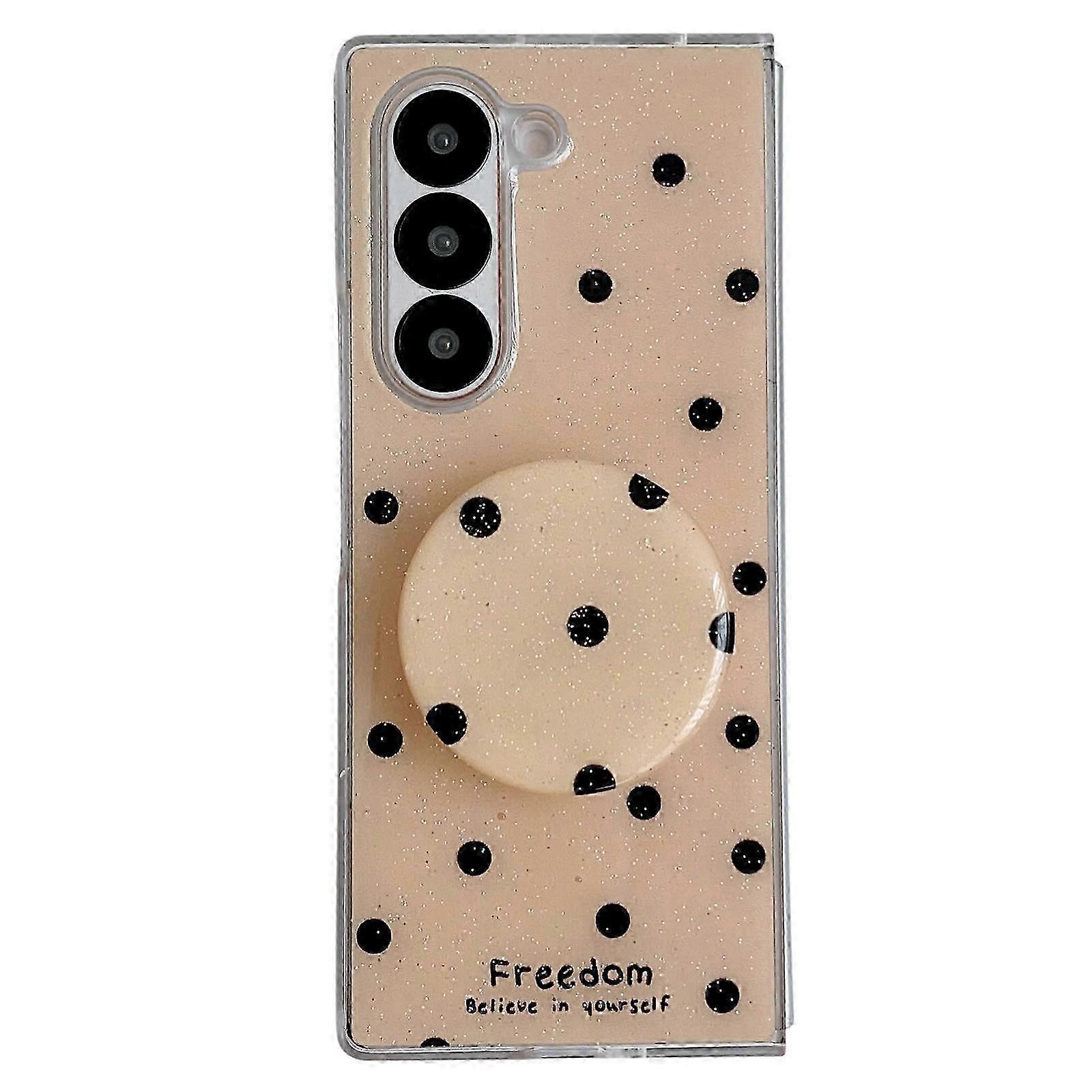 Glitter Powder Dots Pattern Phone Case with Holder 2025
