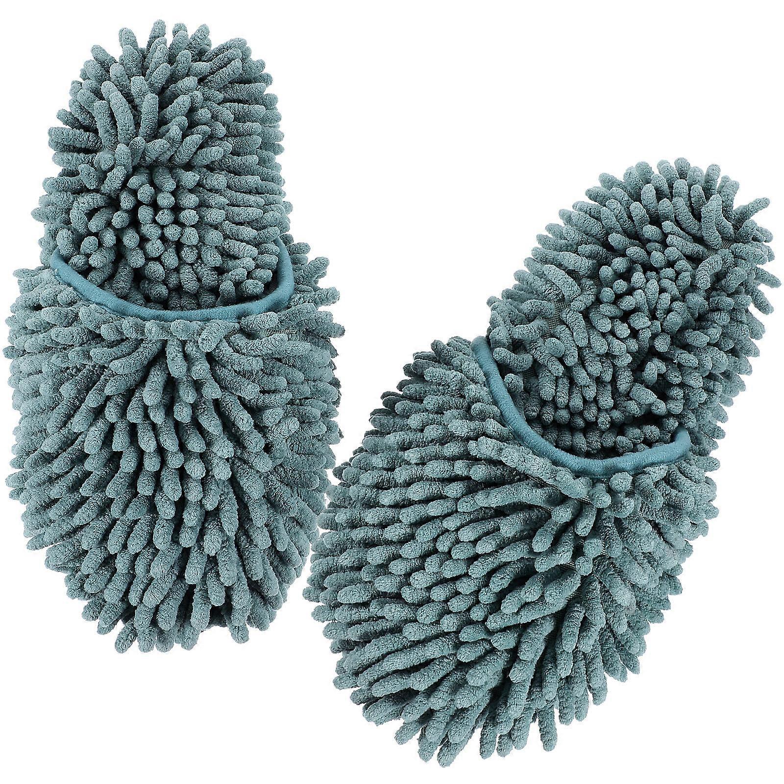 Practical Sweeping Slippers Chenille Reusable Mop Slippers for 5Pairs