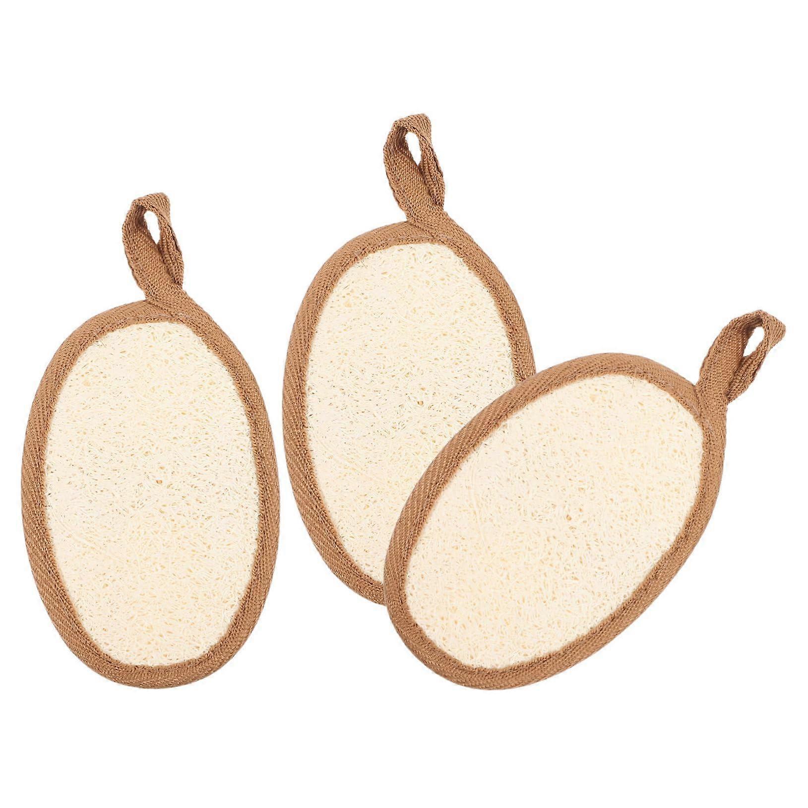 Loofah Sponge Pads 3pcs for Deep Cleansing and Gentle Exfoliation with Quick Drying Loop