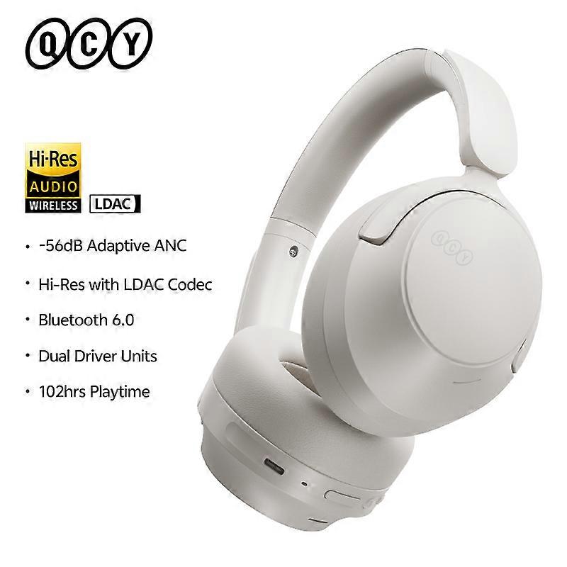 QCY H3S Bluetooth Over-ear Koptelefoon – 56dB Hybrid ANC, 102 Uur Batterij, Hi-Res Audio, Gamingmodus, Vouwbaar, Met Microfoon