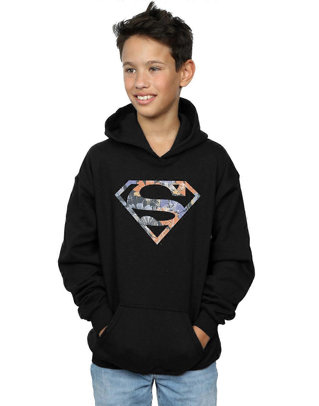 DC Comics gutter Superman Floral Logo 2 Hettegenser