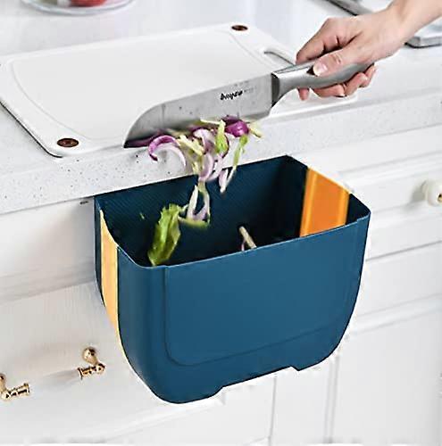 Hanging Kitchen Trash Can, Foldable Cabinet Door Garbage Bin, SpaceSaving Silicone for Home and Camping